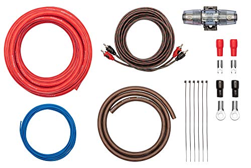 Kabelkit 20mm² fertig konfektioniert - Wiring Kit - perfekt für Endstufen/Verstärker im Auto - Stromkabel Set für Amplifier