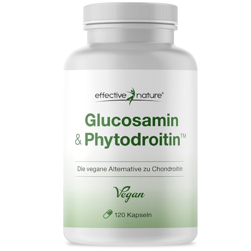 Glucosamin Chondroitin hochdosiert - 120 Kapseln - Vegan - Glucosamin hochdosiert mit 1200 mg - Hohe Bioverfügbarkeit - Ohne Zusatzstoffe
