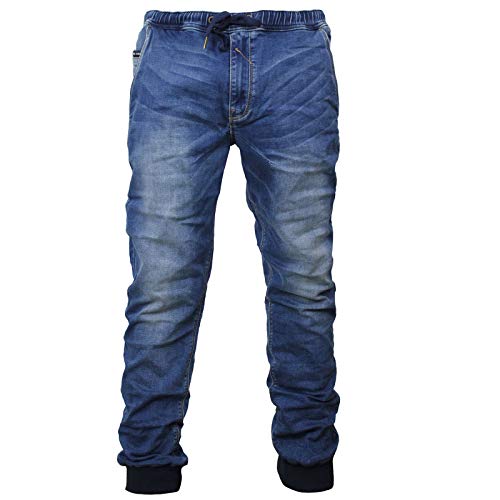 Yakuza Premium Herren Jogger Jeans YPJE 007 Blue Washed