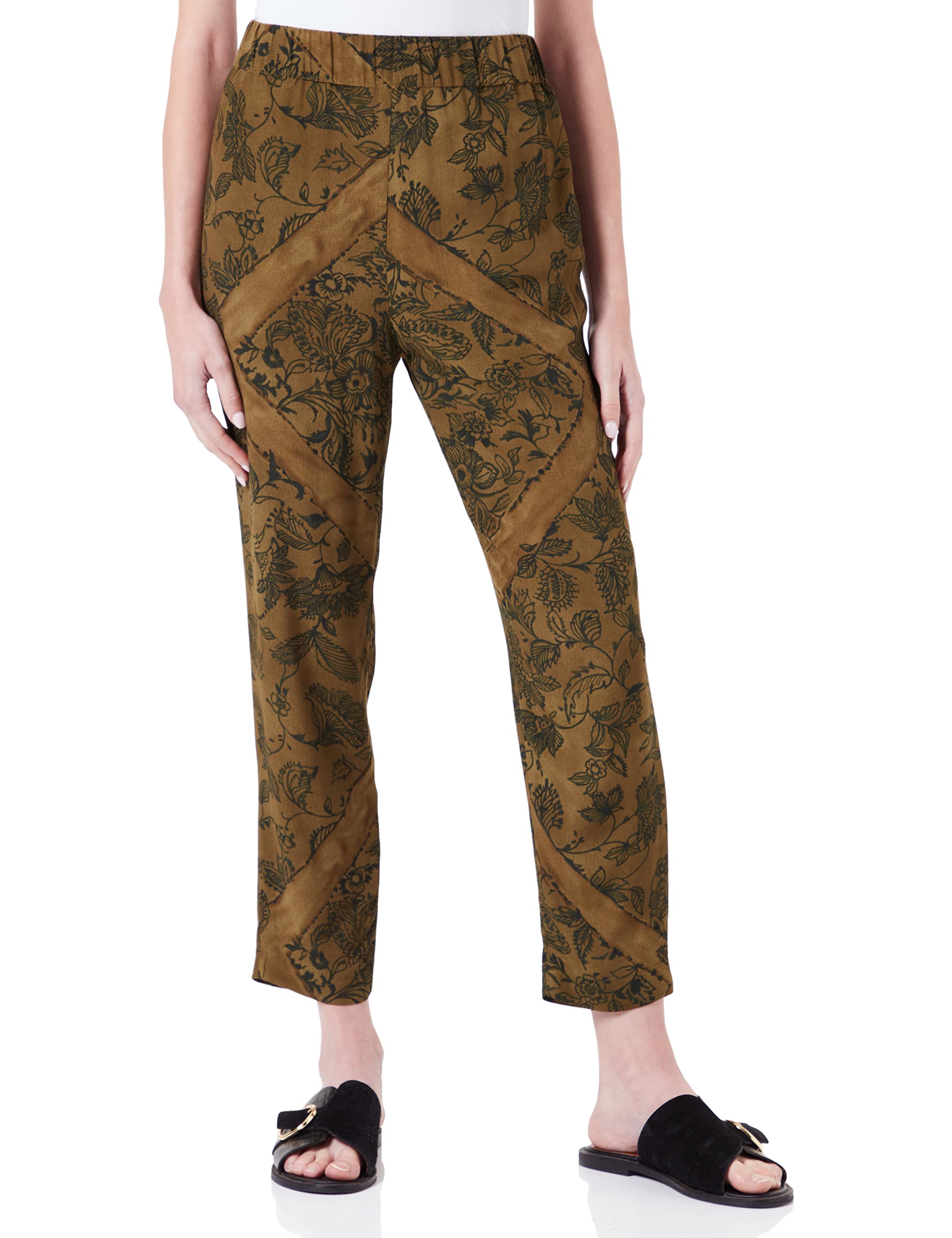 Sisley Damen Trousers 4PYXLF016 Pants, Military Green 79B, 32