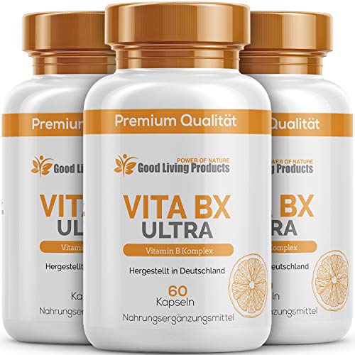 Vita BX Ultra – Vitamin B Komplex – 8 verschiedene B Vitamine (3 Dosen je 60 Kapseln)