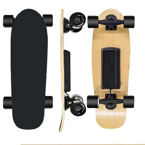 Elektrisches Skateboard mit Fernbedienung zum Bremsen, leichtgängigem und leicht zu tragendem Griffdesign, bürstenlosem 300-W-Motor für Erwachsene, Jugendliche und Anfänger (B)