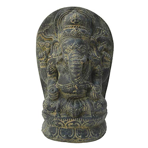 STONE art & more sitzender Ganesha, 27 cm, Steinfigur, Steinguss, frostfest