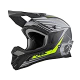 O'NEAL | Motocross-Helm | MX Enduro Motorrad | ABS-Schale, , Lüftungsöffnungen für optimale Belüftung & Kühlung | 1SRS Helmet Stream | Erwachsene | Grau Neon-Gelb | Größe M