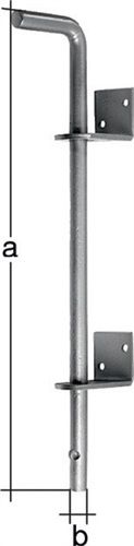 NW-GAH Bodenschieber (L400xS16mm / Stahl verzinkt verzinkt) - 211011