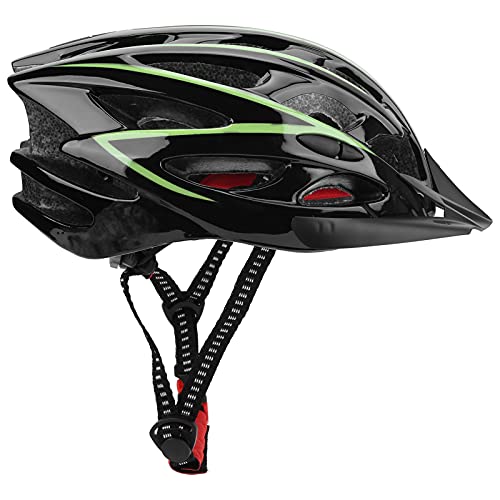 Fahrradhelm, Ultraleicht-Fahrradhelm Verstellbarer Fahrradhelm für Erwachsene Modischer Fahrradhelm Geeignet für Herren Damen(Schwarz Grün) Fahrradschutz