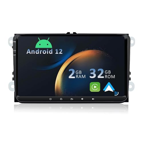 YUNTX Android 12 Autoradio Compatible Avec VW Passat/Golf/Skoda/Seat - GPS 2 Din - Caméra arrière et Canbus GRATUITES - 9 Zoll - Soutien DAB+ /Commande au Volant / 4G / WiFi/Bluetooth/Mirrorlink