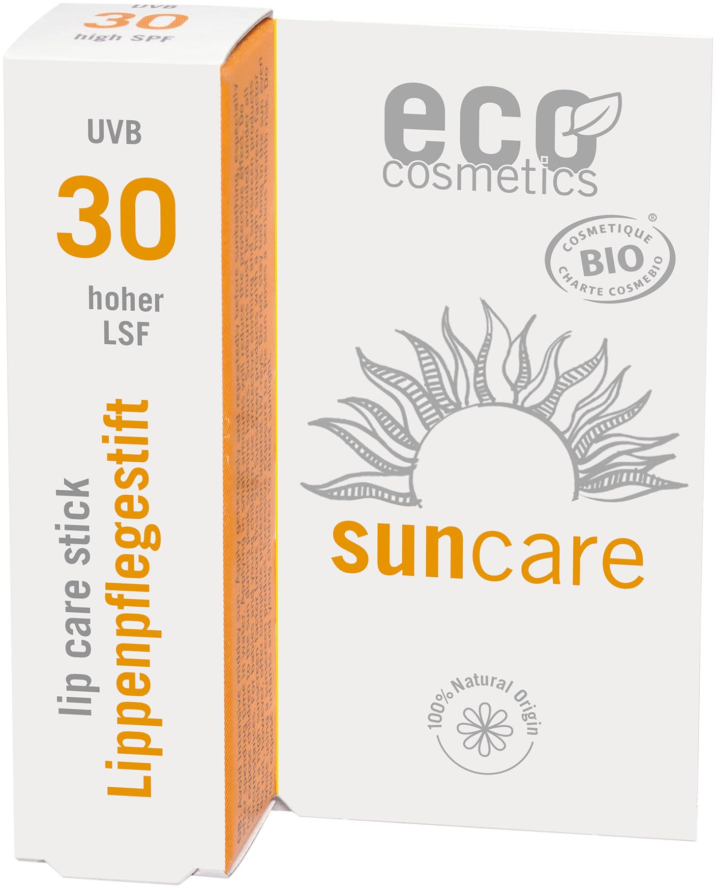 eco cosmetics Lippenpflegestift transparent LSF 30 (6 x 4 gr)