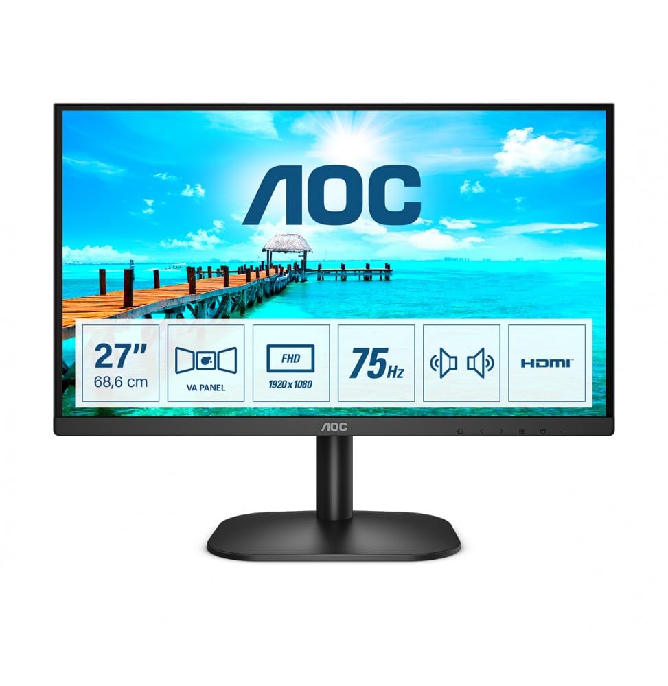 AOC 27B2AM - 27 Zoll FHD Monitor (1920x1080, 75 Hz, VGA, HDMI) schwarz