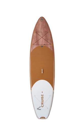 Stand Up Paddle Surfboard von NOARD No. 007 I 326x76x15cm I Holzoptik I Geeignet für Anfänger und Profis I Zubehör im Lieferumfang enthalten