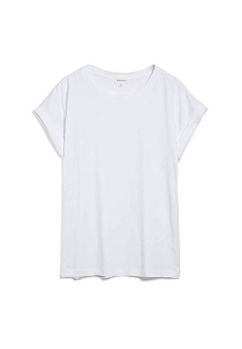 ARMEDANGELS Damen T-Shirt aus Bio-Baumwolle - IDAA Logo - M White 100% Baumwolle (Bio) Shirts T-Shirt Kurzarm
