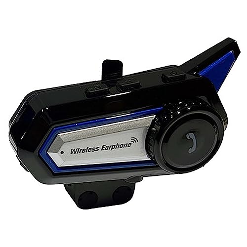 BOROCO Motorrad Gegensprechanlage, BT31B Motorrad Helm Headset, LED Highlight Notbeleuchtung Kopfhörer Wireless Bluetooth 5.0 Freisprecheinrichtung Anruf Kopfhörer mit IP65 Wasserdichte