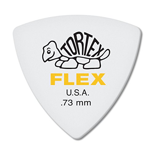 Dunlop Tortex Flex Triangle .73mm Yellow Guitar Pick-72 Pack (456R.73)