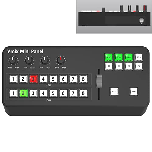 TYSTVideo Vmix Mini Switcher Control Panel Midi2.0 Video Recording Switchboard für Vmix OBS Youtube Ins Radio TV. (Keine Tallyt-Ausgabe)