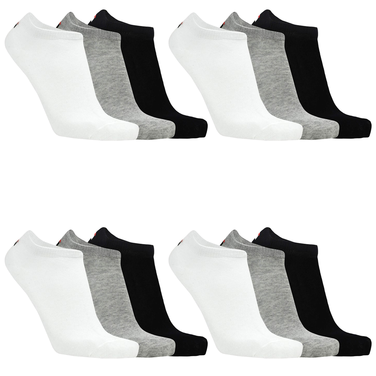 12 Paar Fila Unisex Invisible Sneakersocken Socken F9100