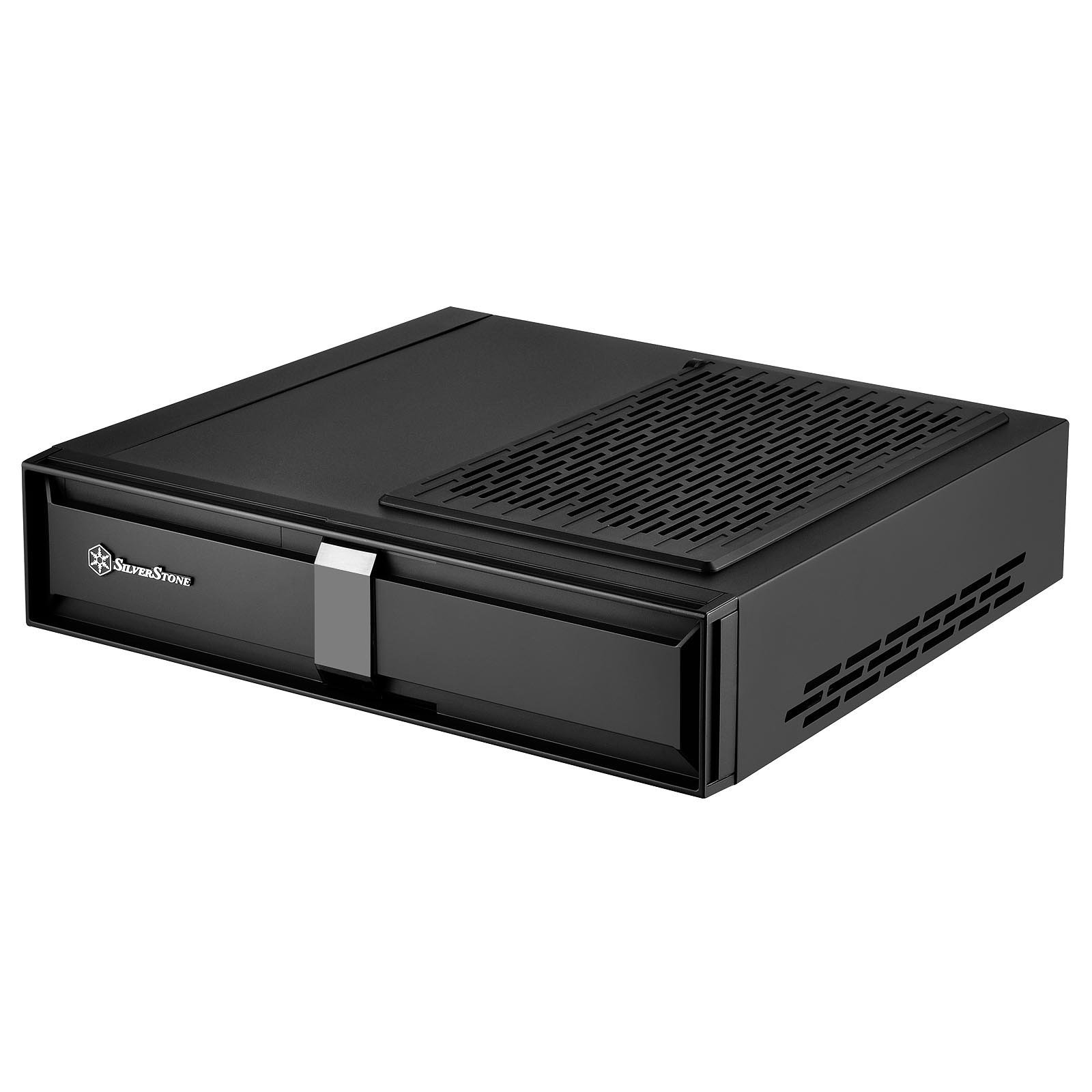 SilverStone SST-ML08B - Milo Mini-ITX schmales HTPC Desktop Gehäuse, schwarz