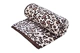 HAFIX Kuscheldecke Tagesdecke Wolldecke Überwurfdecke in 160x220cm Leopard, für wohlige Wärme auf dem Sofa und im Bett 100% Polyester