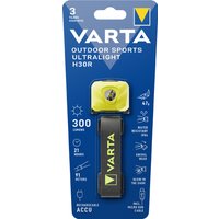 VARTA Outdoor Sports Ultralight H30R in limonen grün, leicht und kompakt, aufladbare Stirnleuchte, Kopfleuchte mit Tastensperre und Speicherfunktion der Lichteinstellungen, Joggen, Laufen, Outdoor
