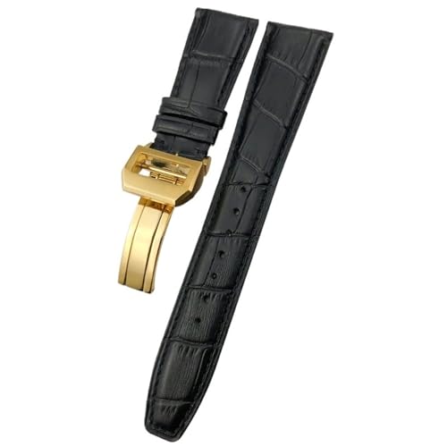 KLVN 20mm 21mm 22mm Rindsleder Uhrenarmband für IWC Big Pilotenuhren Portofino Portugieser Echtes Leder Uhrenarmband Armband Armbänder, 22 mm, Achat