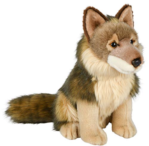 Uni-Toys - Wolf sitzend - 25 cm (Höhe) - Waldtier - Plüschtier, Kuscheltier