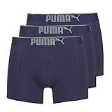 PUMA 3 x Herren Sueded Cotton Boxer Shorts S blau