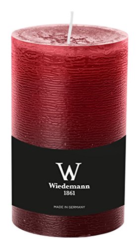 Wiedemann 281008.067 Marble Kerze durchgefärbt ASF, Wachs, Rot, 13 x 7.8 cm, 8
