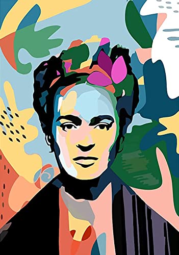 Frida Kahlo Leinwand Poster Wandkunst Dekor Frida Kahlo Druck Kunst Bild Gemälde Frida Selbstporträt Ölgemälde Kunstwerk für Wohnzimmer Schlafzimmer Dekoration Moderne Wohnkultur Rahmenlos,60×90cm