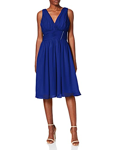Astrapahl Damen Cocktail Kleid, Blau (Dunkelblau Blau), 36
