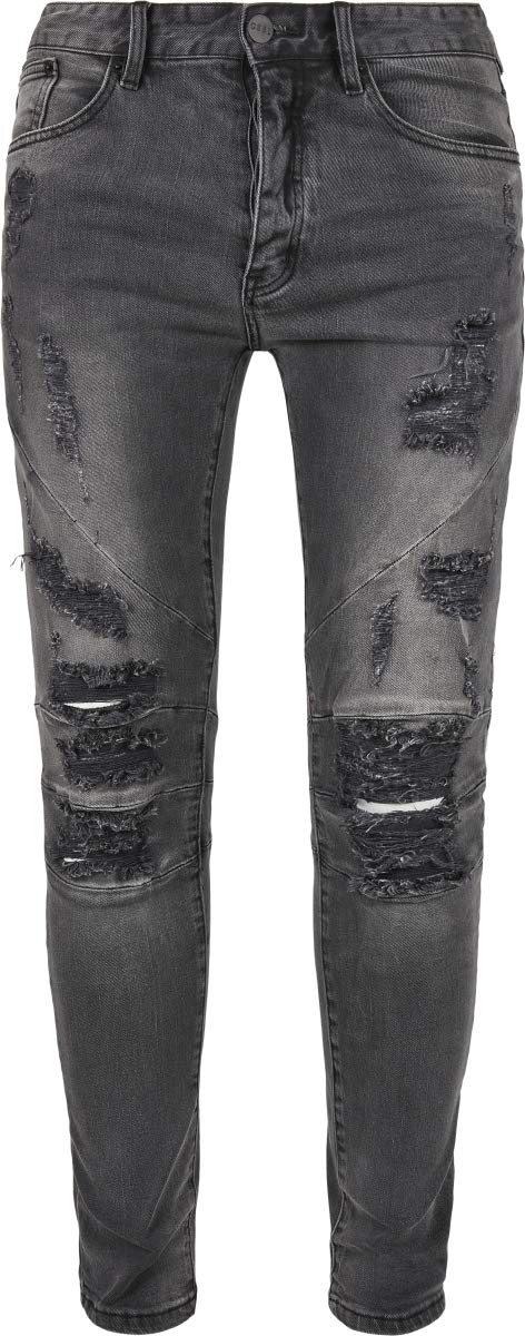 Cayler & Sons Men's CS1144-C&S Paneled Denim Pants Jeans, Distressed Vintage Black, 2830