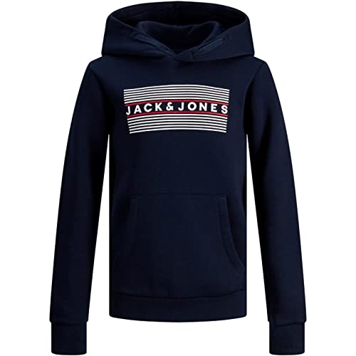 Jack & Jones Junior Jungen Jjecorp Logo Sweat Hood Ss19 Noos Jr Kapuzenpullover, Blau(Navy BlazerNavy Blazer), 164