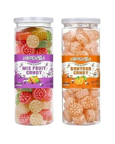 HARIBAS Combox2 Mix Fruit Candy 220 g und Santra Candy 220 g | Aromatisierte Zuckerbonbons | Süßigkeiten für Kinder | Bunte Mischungs-Frucht-Süßigkeit | Fruit Candy_Packing kann variieren