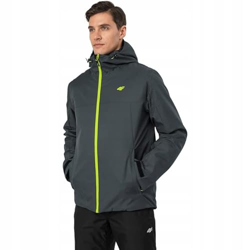 4F Herren Skijacke Sport Winter Wasserdichtheit: 5000mm/m2 (Anthrazit, XL), antrazit, Einheitsgröße