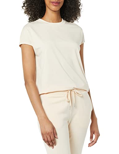 Amazon Aware Damen Langes T-Shirt aus Baumwollmodal mit überschnittenen Ärmeln (in Übergröße erhältlich), Blassrosa, XXL