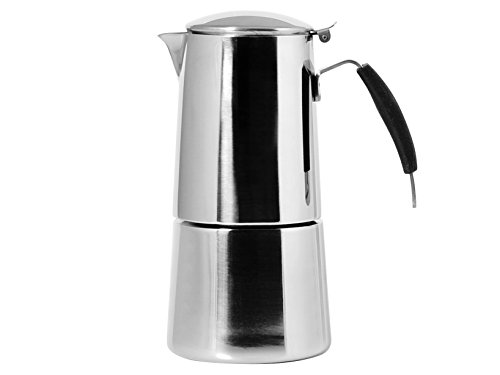 Ilsa Omnia Kaffeemaschine Espresso, mit Induktionsboden,Edelstahl, Silber, für 6 Tassen