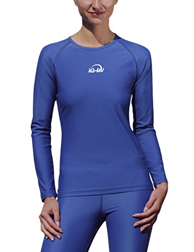 iQ-Company Damen UV-Schutz Kleidung 300 langarm T-Shirt, Blau (navy), 38 (Herstellergröße: S)