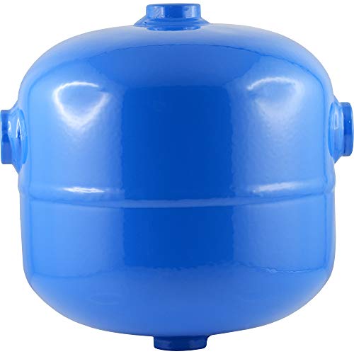 Fittingteile - Druckluftbehälter für stationären Einsatz Blau Stahl Druckluftkessel (Anschluss: 4x G 1/2" - Inhalt: 11,8 Liter)