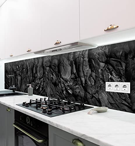 MyMaxxi - Selbstklebende Küchenrückwand Folie ohne Bohren - Aufkleber Motiv Stein 05-60cm hoch - Adhesive Kitchen Wall Design - Wandtattoo Wandbild Küche - Wand-Deko - Wandgestaltung