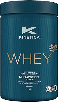 Kinetica Whey Protein Powder, 76 Portionen, Erdbeere, 1 kg