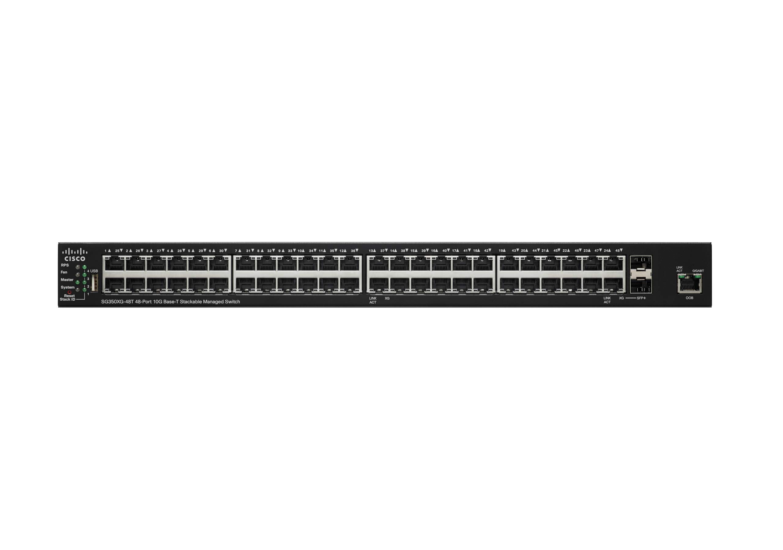 Cisco SG350 x g-48t verwaltet L3 10 g Ethernet (100/1000/10000) 1U schwarz