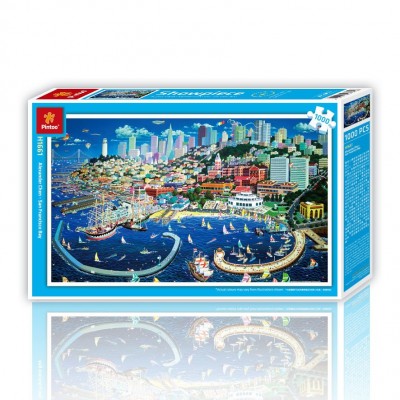Pintoo Puzzle aus Kunststoff - San Francisco 1000 Teile Puzzle Pintoo-H1661