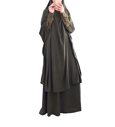 Frauen muslimisches Kleid mit Kapuze Hijab Gebetskleidung Abaya islamische Robe Maxi afrikanischer Kaftan Islam Dubai Türkei Kleidung