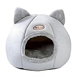 Tiefer Schlaf Komfort im Winter Katzenbett Kleine Matte Korb Kleine Hunde Haus Produkte Haustier Zelt Gemütliche Höhle Betten Indoor Katzenhaus (XL)