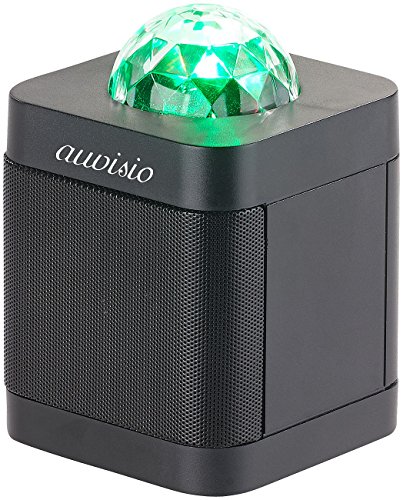 auvisio Musikbox mit Discokugel: Lautsprecher mit Bluetooth 4.0 & 3-farbigem Disco-Lichteffekt, 10 Watt (Musikbox mit Discolicht)