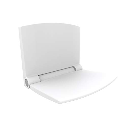 Sanit Duschsitz Lifestyle (für Dusche, Bad ergonomische Sitzfläche Absenkautomatik Farbe weiß) 54.002.01.0000, grau