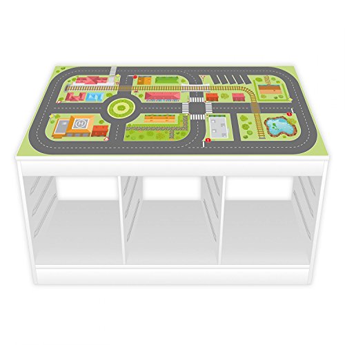 Spielfolie/Möbelfolie für IKEA TROFAST Stadtleben Aufkleber Sticker Kinderzimmer Spieltisch (Möbel Nicht inklusive)