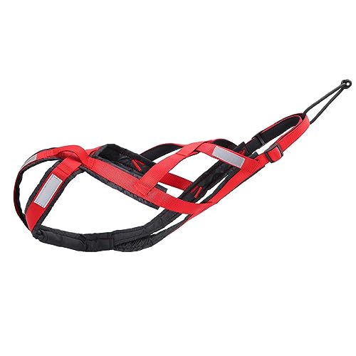 dog harness Dog Lead Dog Sled Harness Pet Weight Pulling Sledding Harness Back Harness For Large Dogs XL Red