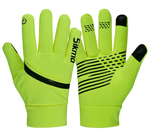 Sikma Waterproof Cycling Gloves Windproof Padded Softshell Gloves Touch Screen Anti-slip Fleece Lined Mid Season Winter