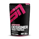 ESN, Designer Whey Protein Pulver, Natural, 1 kg, Bis zu 23 g Protein pro Portion, Ideal zum Muskelaufbau und -erhalt, geprüfte Qualität - made in Germany