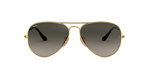 Ray Ban Unisex Sonnenbrille RB3025, Gr. X-Large (Herstellergröße: 62), Grau (Gestell: Gold, Gläser: Grau Verlauf 181/71)