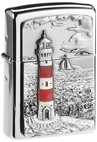 Zippo 200 Lighthouse Emblem Feuerzeug, Messing